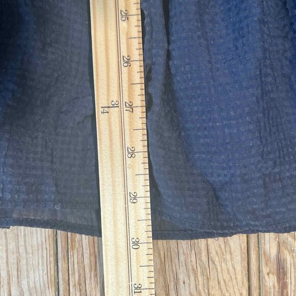 FRANCESCA’S Mi Ami Navy Babydoll Tiered Ruffled Lined Mini Dress Size S Boho - Picture 12 of 14